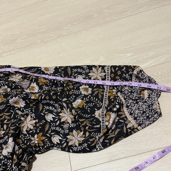 Lovestitch Boho Floral Dress in Black, White, and Tan - Picture 9 of 10